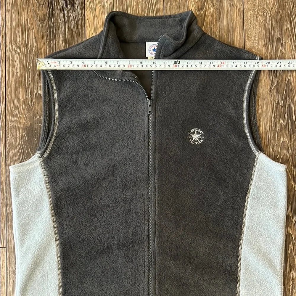 Converse All Star Gray Fleece Zip Up Vest Men’s Large
